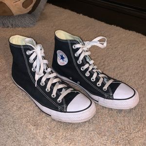 Converse black and white high top